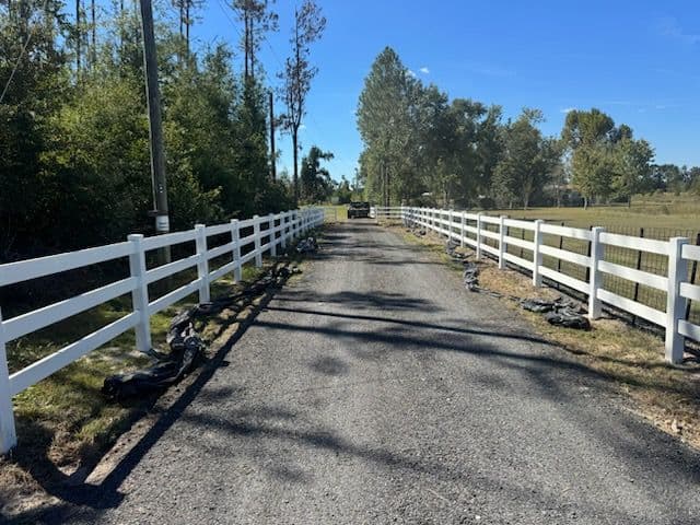 Elevate Your Driveway with Poole Fencing's White Vinyl Fences image